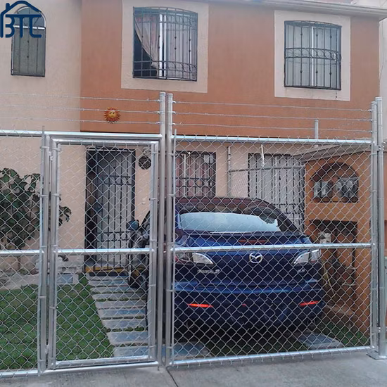 Galvanized 9 Gauge 50*50mm Diamond Wire Mesh Chain Link Security Fence with Barbed Wire.