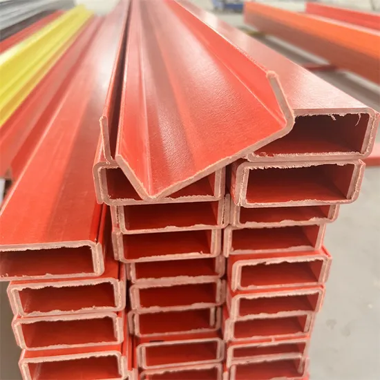 High Strength Fiberglass GRP Pultrusion Profiles Structment Systems FRP I Beam 